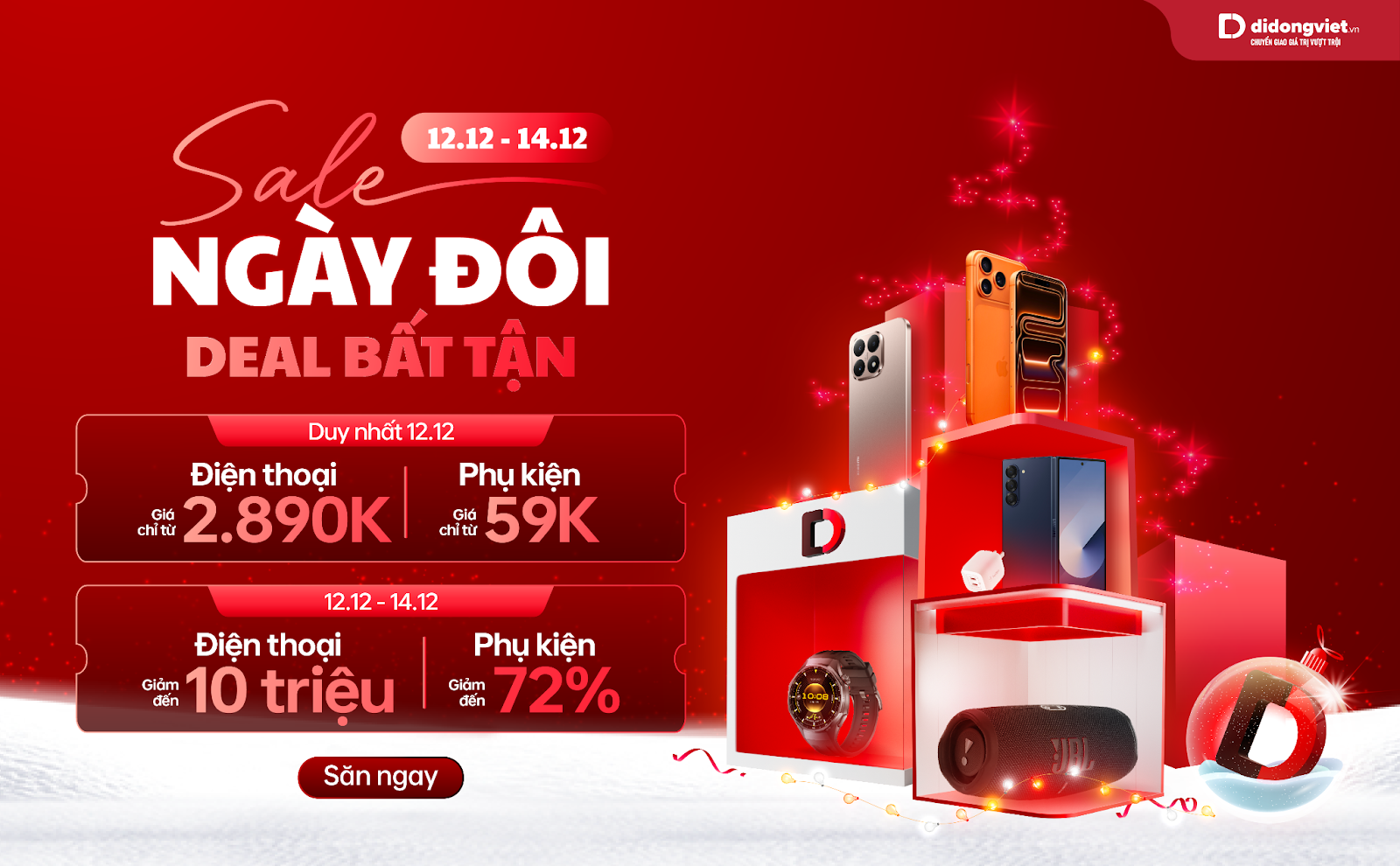 “Đại tiệc công nghệ” cuối năm: iPhone 17 Pro Max giảm sâu, phụ kiện chỉ từ 59.000 đồng