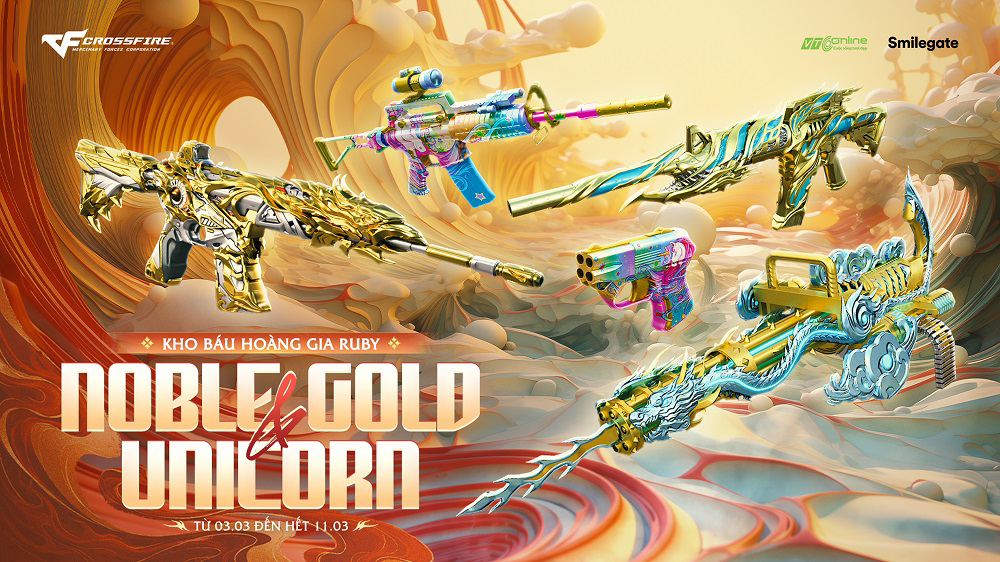 Crossfire khởi đầu tháng 3 sôi động với Kho báu Noble Gold & Unicorn – QCMM Tùy chọn Neon & Arcade
