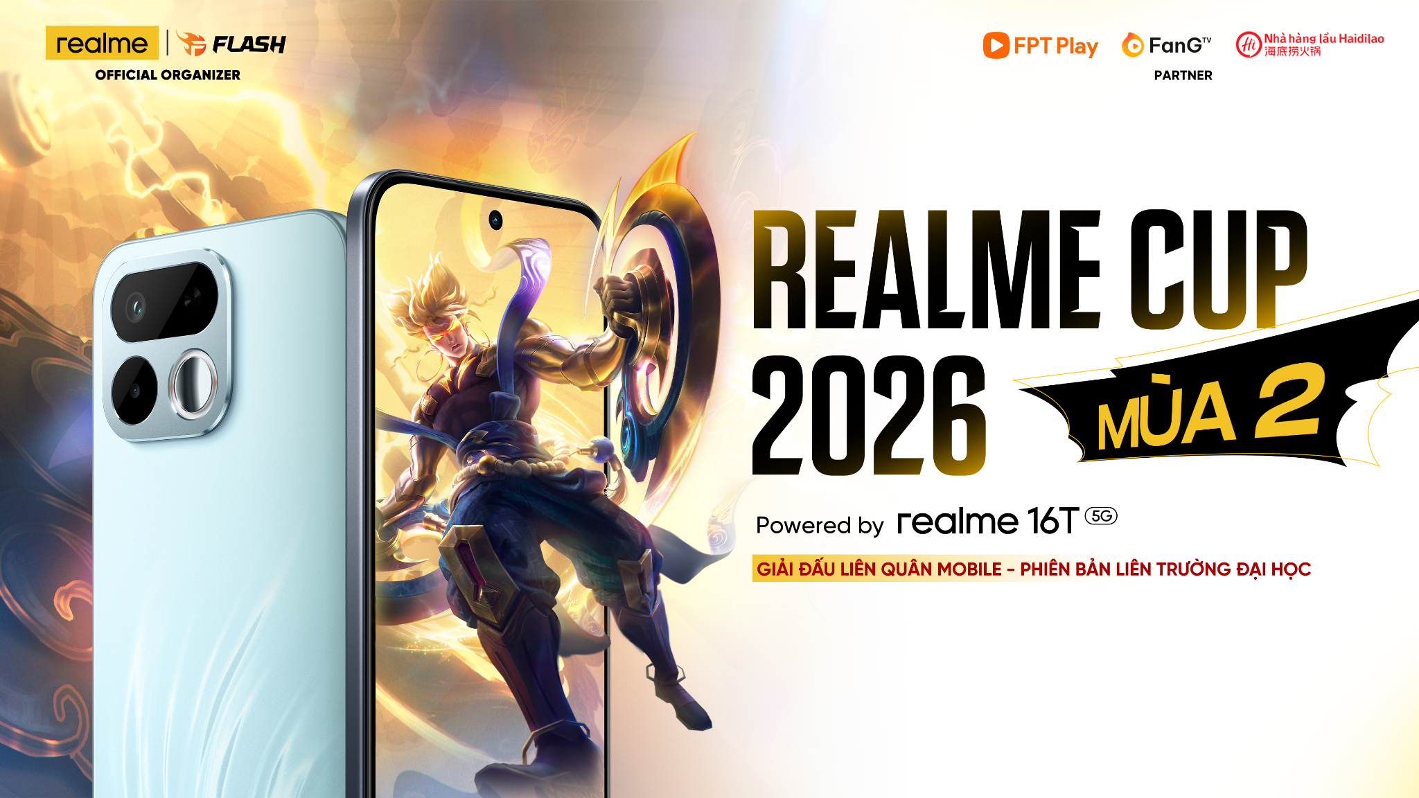Giải mã sức nóng realme Cup 2026: Sân chơi Esports dành cho sinh viên quy mô toàn quốc với 64 đội tuyển tranh tài