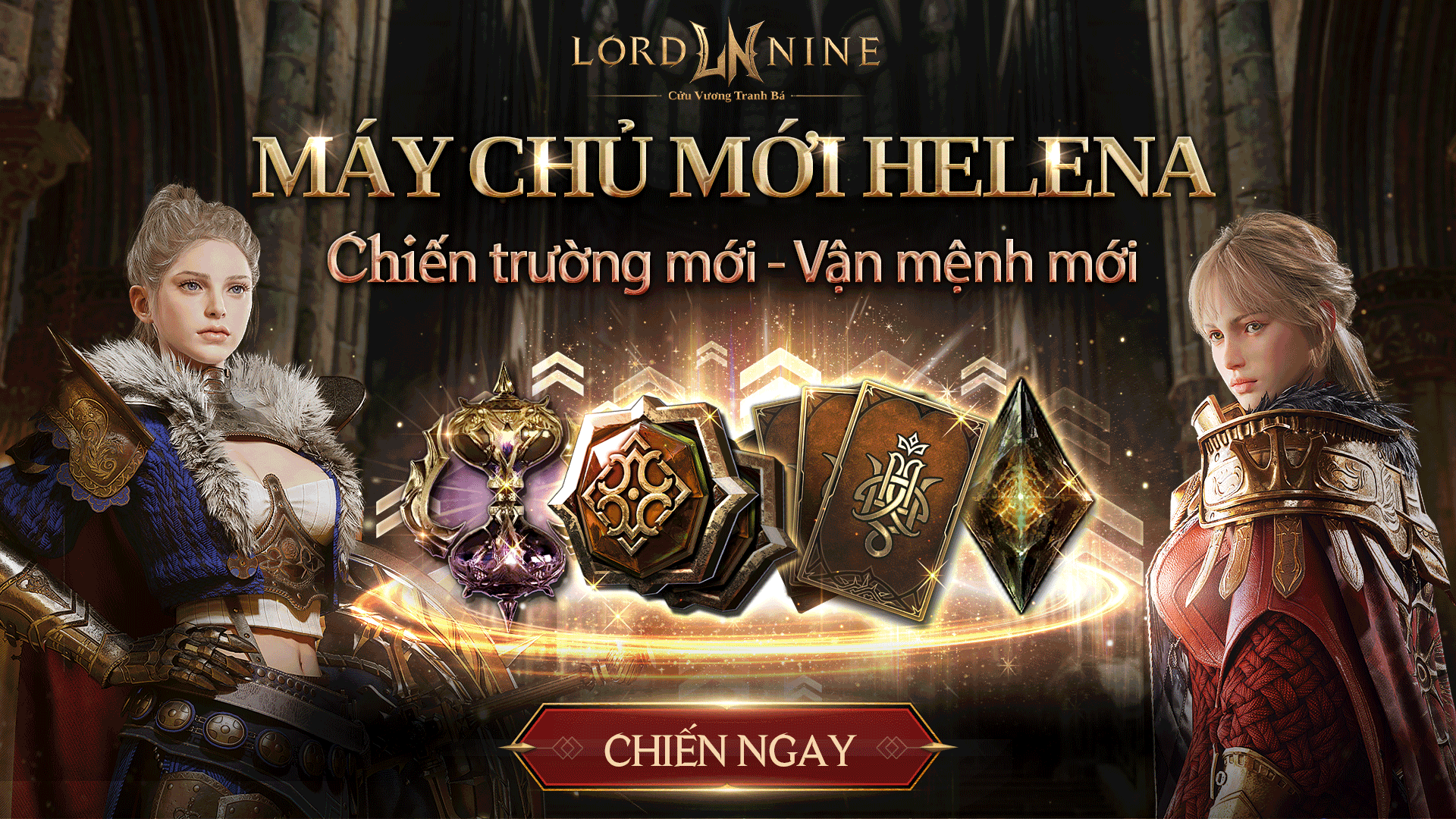 LORDNINE “chơi lớn” vung gần 200 triệu đồng phát quà cho game thủ nhân dịp ra mắt server mới Helena!