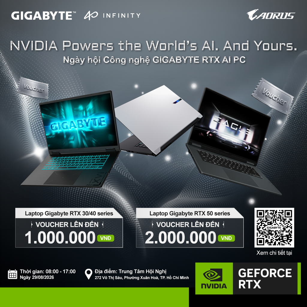 Ưu đãi laptop GIGABYTE tại sự kiện