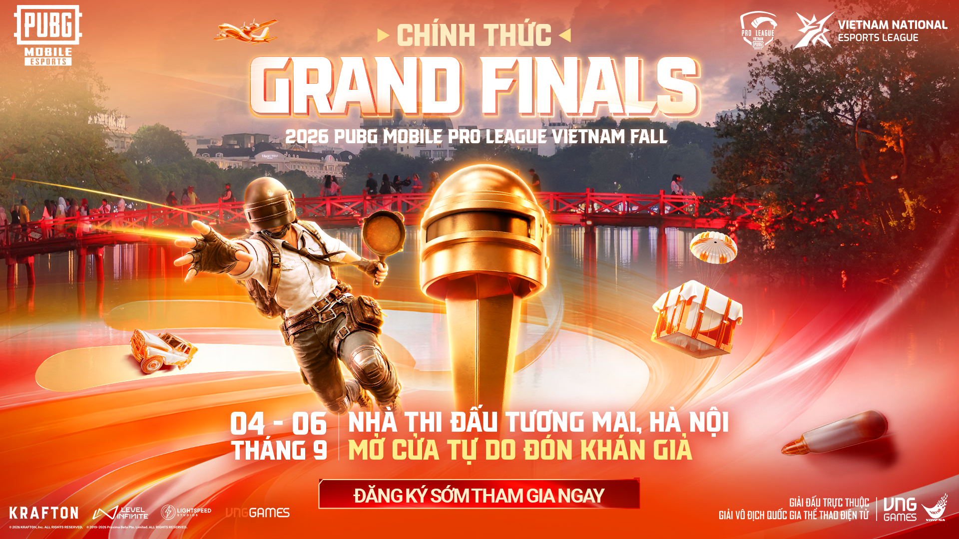 HÀ NỘI ĐĂNG CAI CHUNG KẾT TỔNG GIẢI ĐẤU 2026 PUBG MOBILE PRO LEAGUE VIETNAM FALL