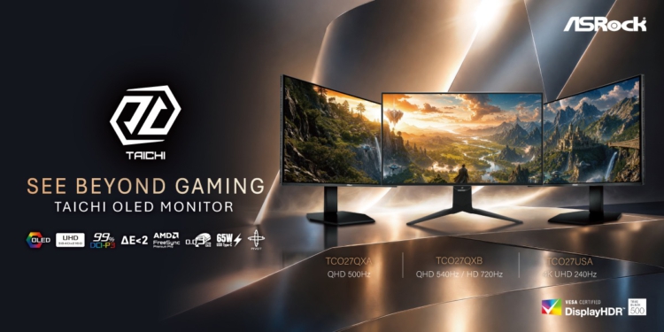 ASRock mở rộng thương hiệu Taichi sang phân khúc màn hình OLED cao cấp: Bước đột phá với tấm nền Tandem WOLED 720Hz và DisplayPort 2.1