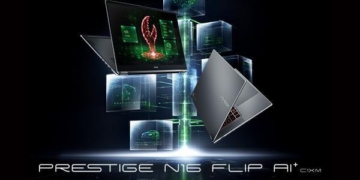 Bước tiến mới của AI PC cá nhân: MSI Prestige N16 Flip AI+ mang nền tảng NVIDIA RTX Spark vào thiết kế xoay gập 360 độ