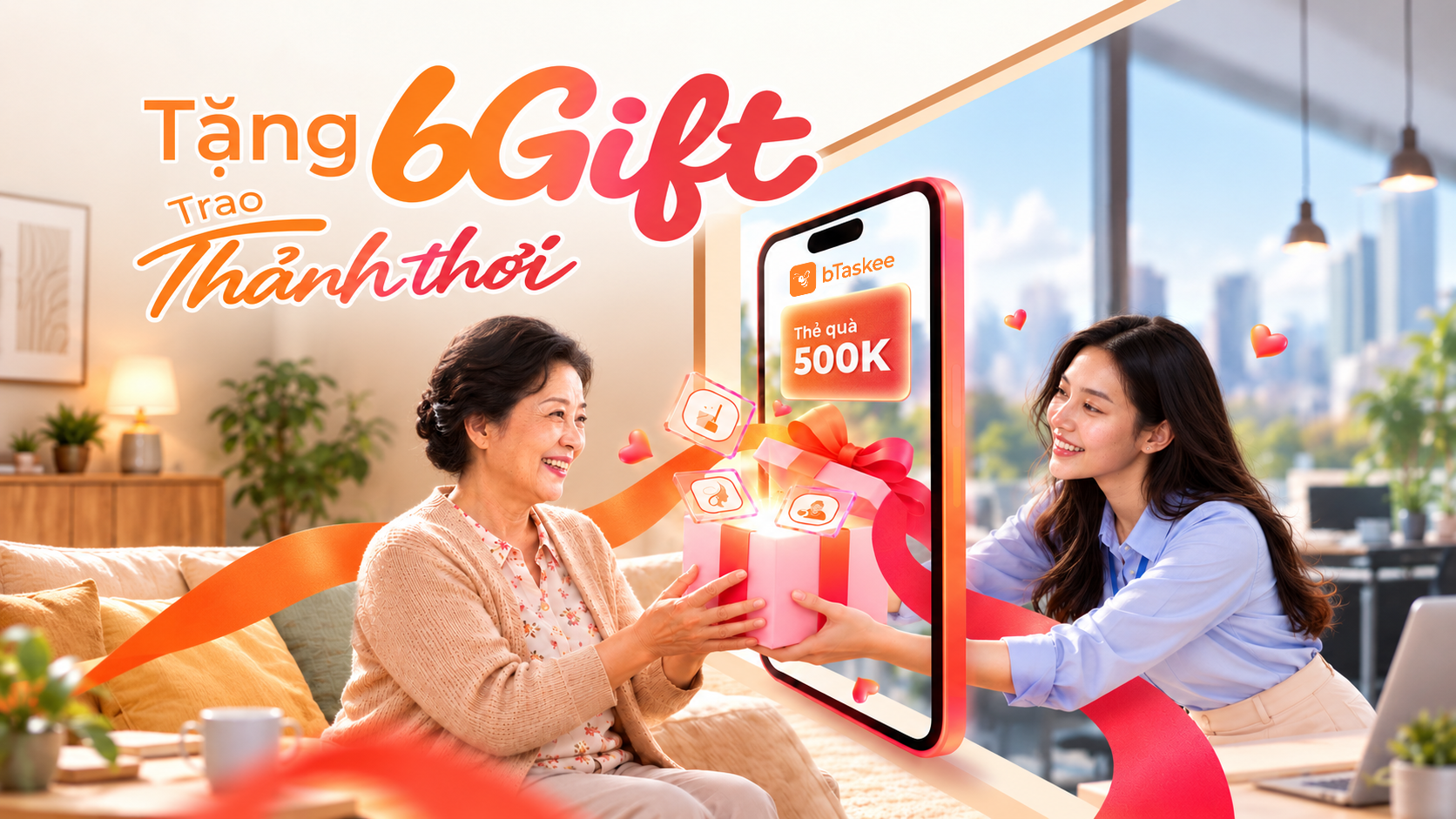 Đón đầu nền kinh tế tiện lợi tức thì: bTaskee ra mắt dịch vụ dọn nhà cấp tốc bNow và tính năng quà tặng số bGift